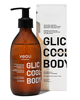 Veoli Botanica Glic Cool Body złuszcz.regul. Żel do ciała z kw. glikolowym i ekstraktem z alg 280 ml
