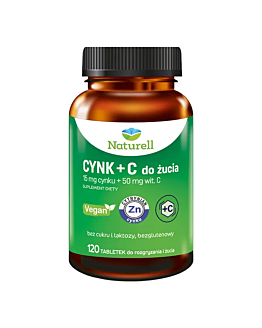 Naturell Cynk + C do żucia tabletki do rozgryzania i żucia