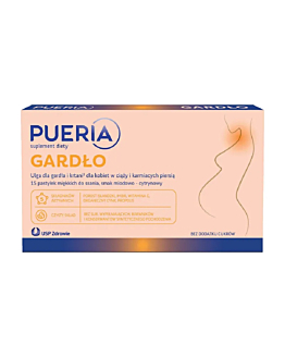 Pueria Gardło pastylki miękkie o smaku miodowo-cytrynowym
