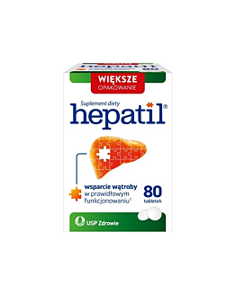 Hepatil, Suplement diety wspomagający pracę wątroby, 80 tabletek