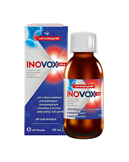 Inovox Ultra 2,5 mg/ml Roztw. do płukania jamy ustnej i gardła, 150 ml