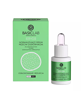 BasicLab Esteticus Serum przeciw zaskórnikom z azeloglicyną 5% i BHA 1%, 15ml
