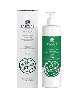 Basiclab Shampoo Seboregolatore per Cuoio Capelluto Grasso e Sensibile