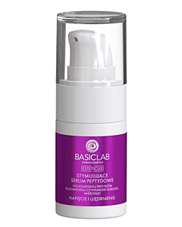 BasicLab Esteticus 15% Peptidi Complesso, Siero Stimolante Notte per il Viso, 15 ml