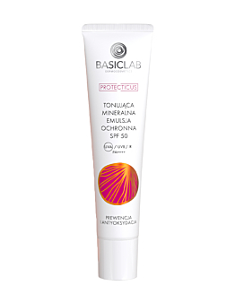 BasicLab Tonująca mineralna emulsja ochronna SPF50