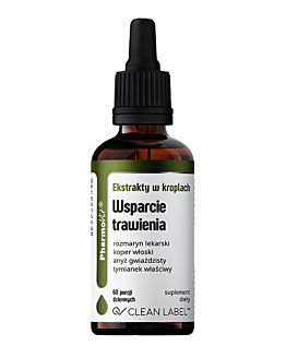 Pharmovit Clean Label Ekstrakty w kroplach wsparcie trawienia