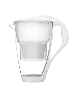Dafi Led Unimax Caraffa filtrante in vetro, bianca 1 pz