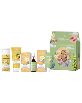 Uzdrovisco Zestaw Bezolejowy: Serum nawadniające 30ml + Krem nawadniający 50ml + Peeling-mus 60ml + Tonik-esencja 150ml
