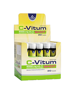 C-Vitum Shot 2000 mg Witamina C w fiolkach, 20x25 ml