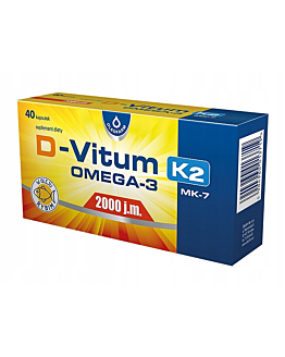 D-Vitum 2000 j.m. K2 MK-7 Omega-3, kapsułki 40 szt.