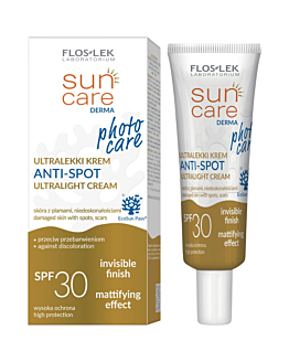 Flos-Lek Sun Care Derma Photo-Care Ultralekki krem Anti-Spot, SPF30  30 ml