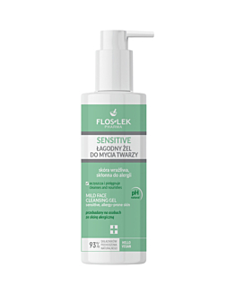 Flos-Lek Sensitive Gel detergente delicato per il viso pelle sensibile, soggetta ad allergie, 175 ml