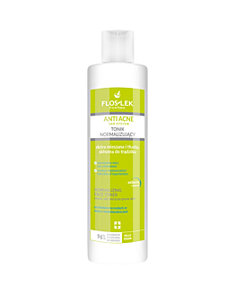 Flos-Lek Anti Acne 24h System Tonico normalizzante per pelle mista e grassa incline all'acne, 225 ml
