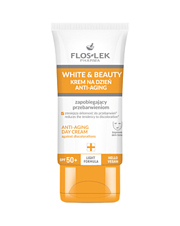 Flos-Lek White & Beauty Krem na dzień anti-aging zapobiegający przebarwieniom, SPF50  30 ml