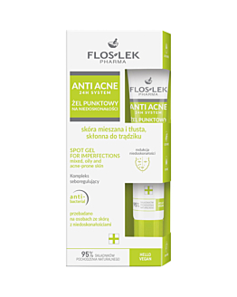 Flos-Lek Anti Acne 24h System Żel punktowy na niedoskonałości, 20 ml