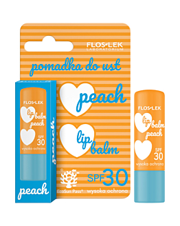 Flos-Lek Lip Care Peach Pomadka do ust, SPF30  4 g