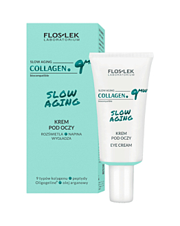 Flos-Lek Collagen. 9MW Slow Aging Krem pod oczy rozświetla napina wygładza, 30 ml