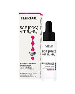 Flos-Lek 5GF [PRO] VIT B12+B9 Siero riempitivo con microaghi per il viso Needle Shot, 30 ml