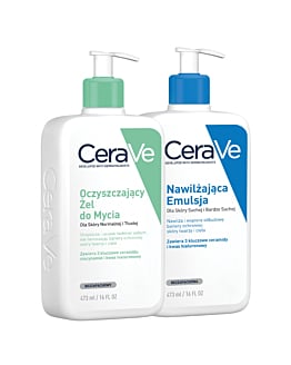 CeraVe Zestaw (Żel oczyszczający + Nawilżająca emulsja)