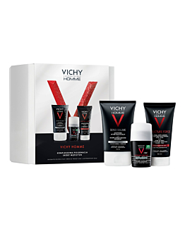 Vichy Homme Zestaw: Balsam po goleniu + krem do twarzy + antyperspirant w kulce