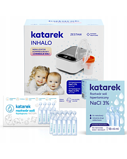Katarek Inhalo, nebulizator kompresorowy + 2 rodzaje soli
