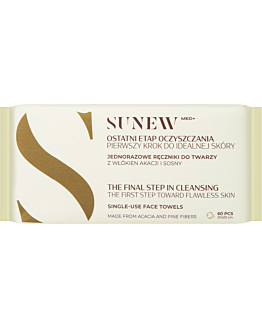 SunewMed+ Salviette monouso per il viso in fibre di acacia e pino, 60 pezzi.