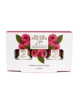 Mexmo - Zestaw (Peeling do ust malinowy 15ml + Balsam do ust malinowy 15ml)