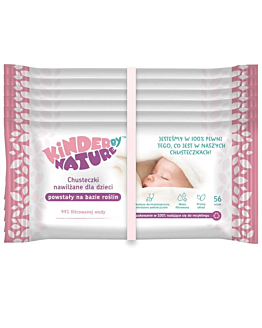 Kinder by Nature Salviettine Umidificate per Neonati e Bambini 6 confezioni 336 pz