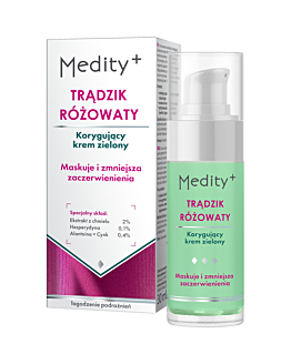 Medity+ Trądzik różowaty Krem zielony korygujący   