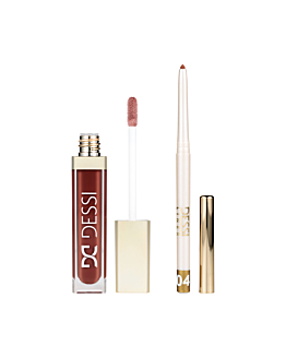 Dessi Cosmetics Zestaw Błyszczyk Creamy Cover Lip Tint 115 Chocolate + Konturówka do ust 04