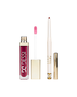 Dessi Cosmetics Zestaw Błyszczyk Creamy Cover Lip Tint 116 Cherry + Konturówka do ust 05