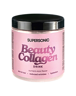 Supersonic Collagen Beauty Drink Proszek do rozpuszczania, Smak porzeczka-mięta, 185 g