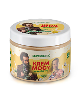 Supersonic Krem Mocy orzechowy o smaku białej czekolady z owocami tropikalnymi 250g