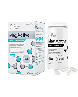 Bio Medical Pharma MagActive 4 Formy Magnezu + Witamina B6, kapsułki twarde 90 szt.
