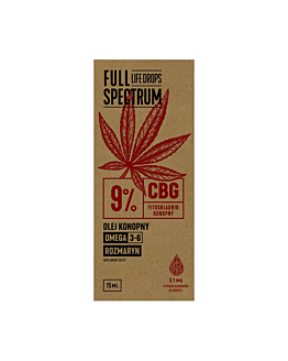 Full Spectrum Olejek Konopny CBD + CBDa 9%, 15 ml