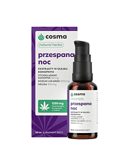Cosma Cannabis Przespana Noc Natural Herbs, Olejek, 30 ml