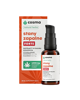 Cosma Cannabis Stany Zapalne Forte Natural Herbs, Olejek, 30 ml