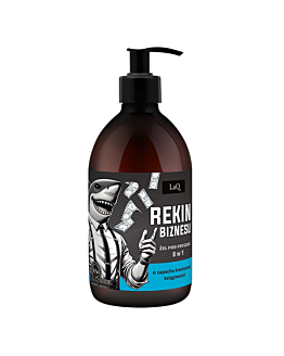 Laq Squalo d'Affari nero opaco, gel doccia 8 in 1, 500 ml