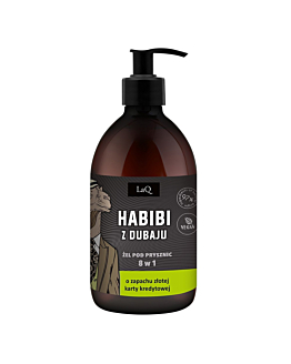 Laq Habibi z Dubaju czarny mat, żel pod prysznic 8w1, 500 ml