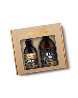 Laq Zestaw Bad Boy, czarny mat (szampon 300 ml + żel 500 ml)