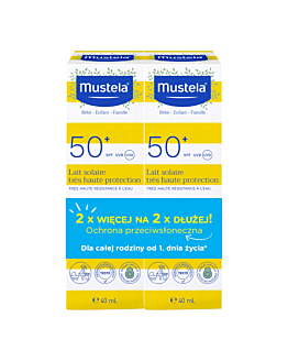 Mustela Sun Mleczko ochronne SPF 50+, Dwupak