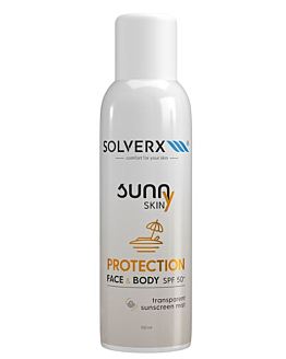 Solverx Sunny Skin Transparentna mgiełka do twarzy i ciała SPF50