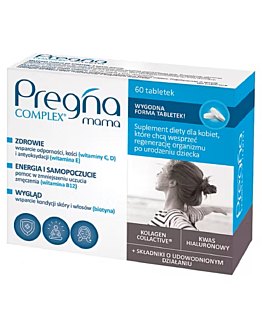 Pregna Complex Mama, Suplement diety dla kobiet po urodzeniu dziecka, Tabletki