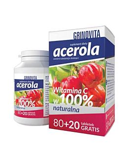 Acerola Grinovita, tabletki do ssania 100 szt.