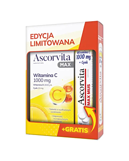 Ascorvita Zestaw Ascorvita Max 30 Tabletek +  Ascorvita Max Mus 20 Tabletek musujących