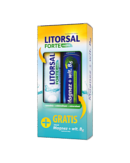 Litorsal Forte Mojito + Zdrovit Magnez + WiT. B6, tabletki musujące, 2x24 szt