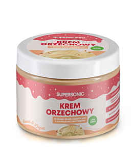 Supersonic Krem orzechowy crunchy o smaku białej czekolady z kawałkami orzeszków (low-carb)
