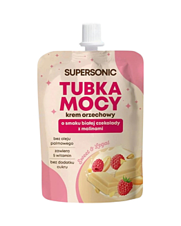 Supersonic Tubka Mocy Krem orzechowy o smaku białej czekolady z malinami