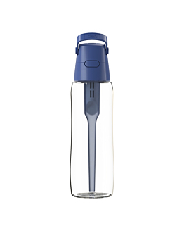 Dafi Solid Glass Butelka z wkładem filtrującym, Navy Cobalt, 600ml 