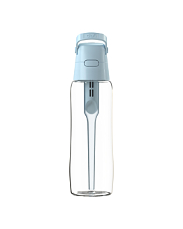 Dafi Solid Glass Butelka z wkładem filtrującym, Dove Blue, 600ml 